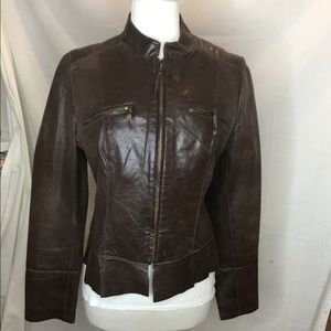 Brown Arden B Leather jacket Large